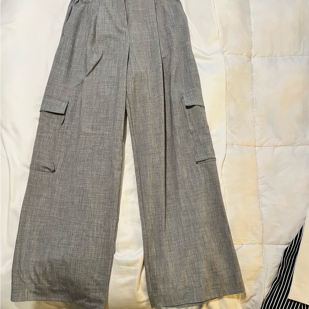 New York & Company Gray Wide Leg Jumpsuit
